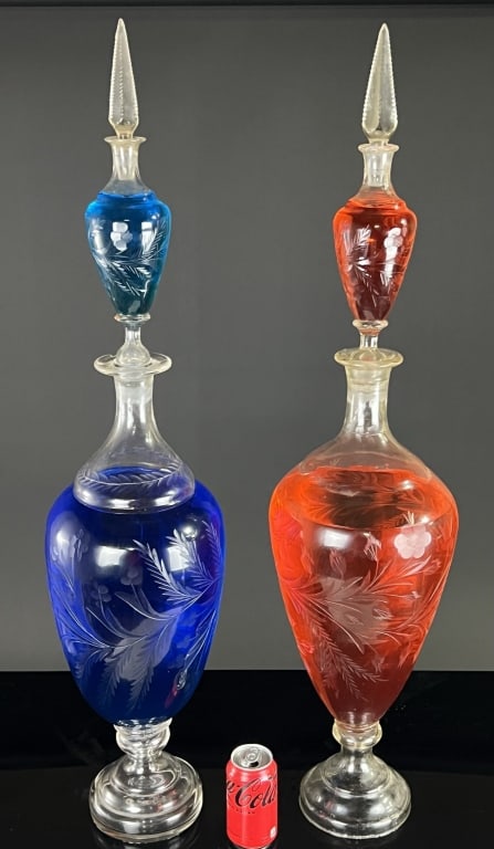 1800's Glass Apothecary Store Display Jars LARGE (1 of 17)