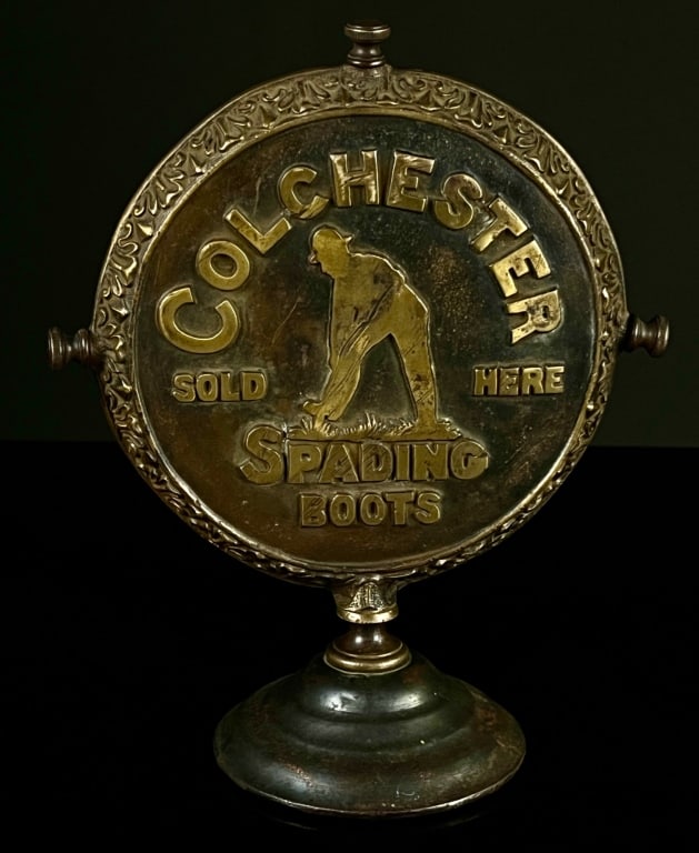 1890's Brass Colchester Work Boots Counter Display (1 of 3)