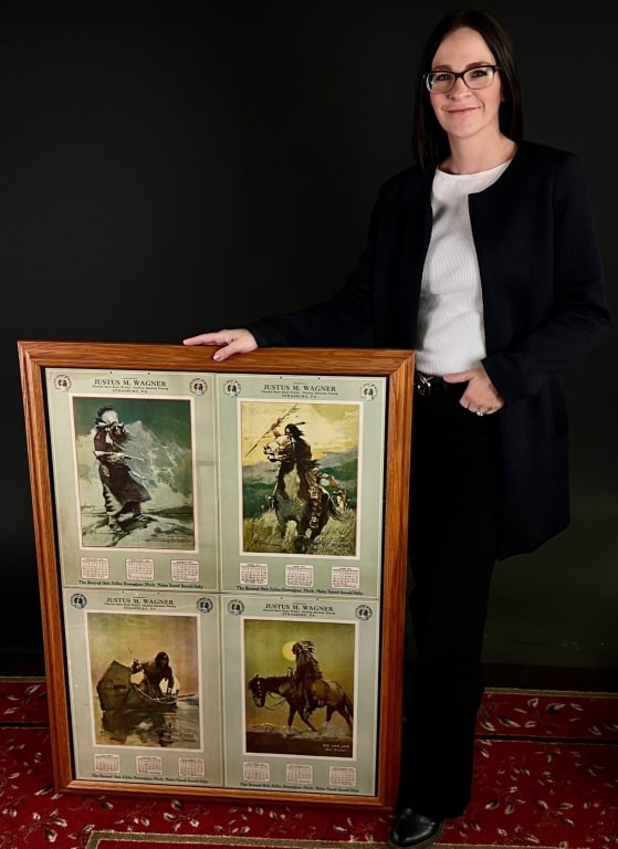 COMPLETE 1915 Round Oak Stove Indian Calendars (1 of 8)