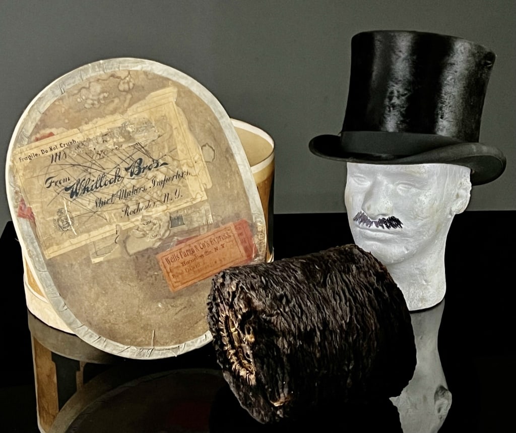 Wm. E Walsh Beaverskin Top Hat w/ Box and Muff (1 of 14)