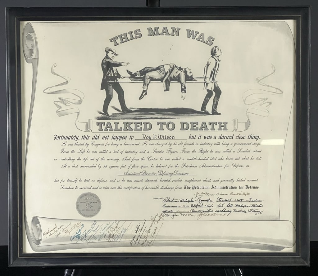 1940's WW2 Gas Station Presidents Signed Document (1 of 8)