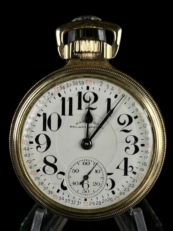 10k GF Hamilton Railway Special 992B Pocket Watch (1 of 4)