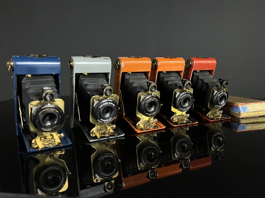 Lot of 5 Ansco Vest Pocket Ready Set Cameras (1 of 7)