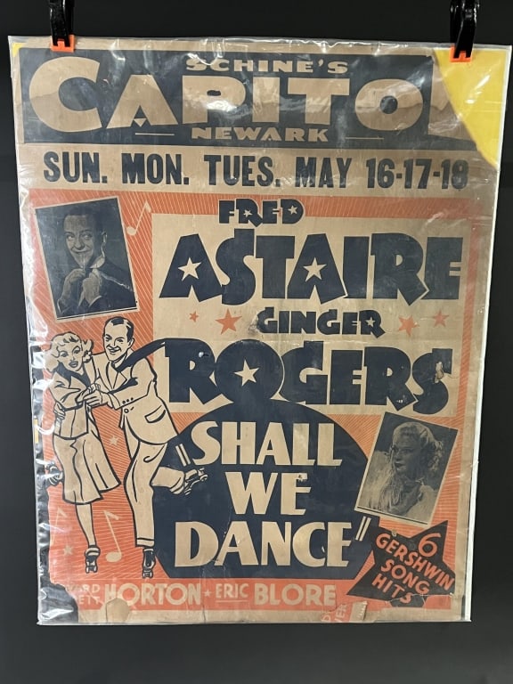 "Shall We Dance" poster Fred Astaire Ginger Rogers (1 of 5)