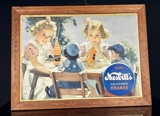 1940's Nesbitt's Orange Soda Advertising Sign (1 of 5)