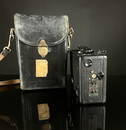 Model B Cine Kodak camera w/ leather case