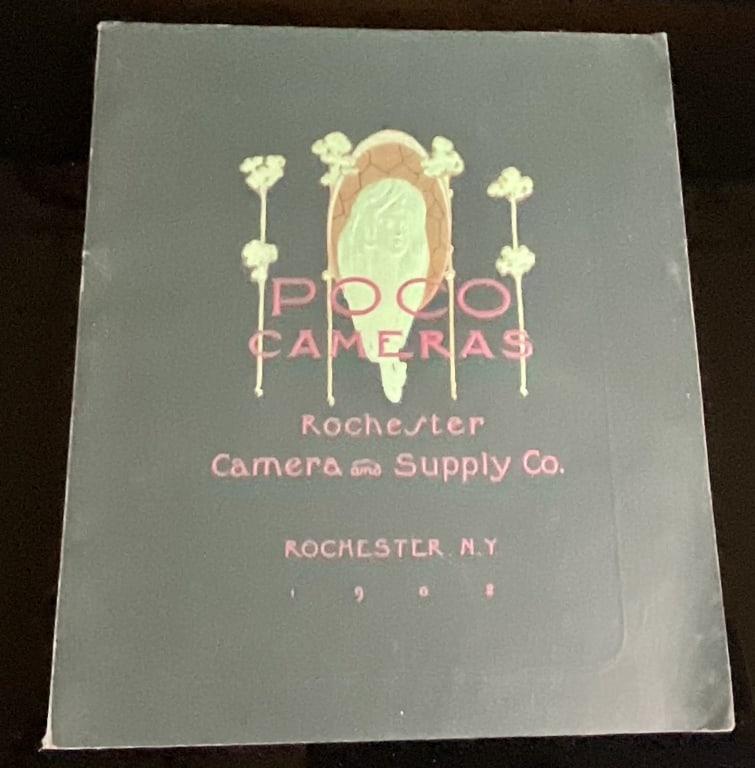 1902 Poco Cameras Pamphlet w/ Art Nouveau Design: See title and images for a description on this item.