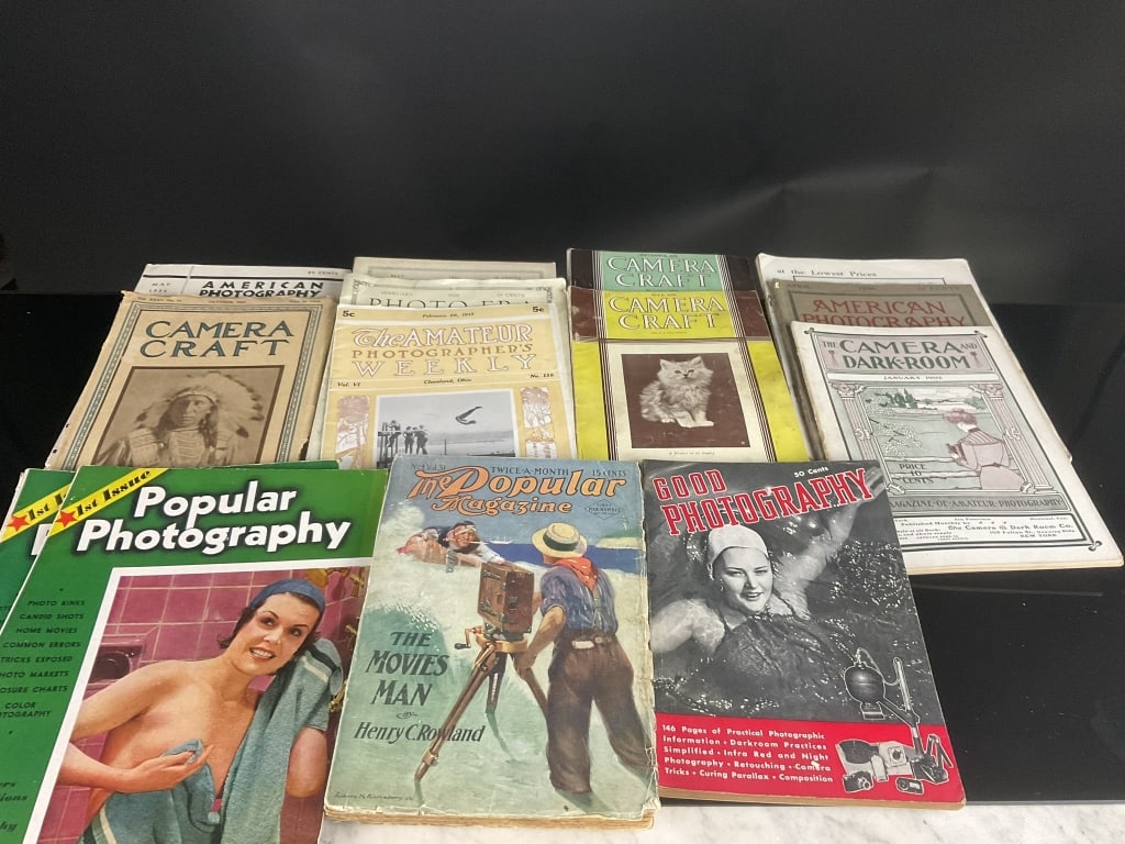 Photography Ephemera Lot mags & other: 2 copies of popular photography all others single copies