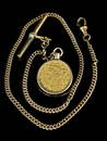 1902 $5 Dollar Gold Liberty Coin Pocket Watch Fob