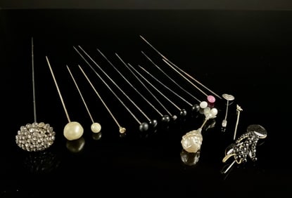 Collection of Various Antique Hat Pins