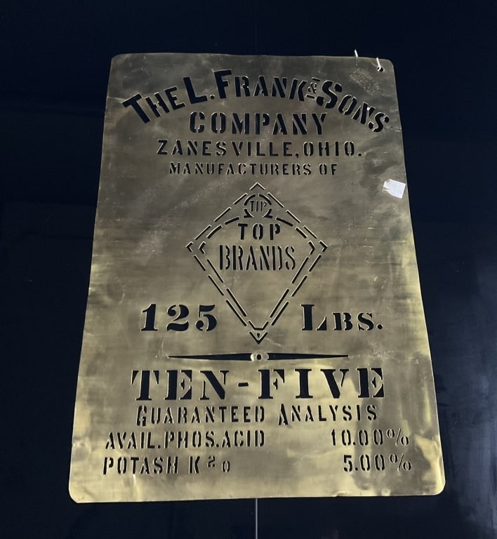 L. Frank & sons co. Brass Stencil (1 of 5)