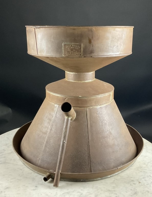 1884 Ideal cooler Oakes & Burger Gattaraugus NY: 1884 Patent, Early Milk Cooler. Excellent Shape.