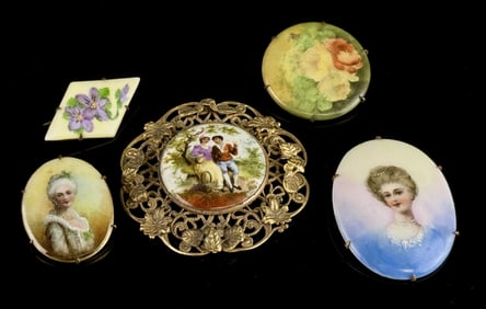 Collection of Victorian Painted Portrait Minatures