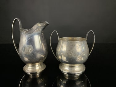 WC Sterling Silver Cream & Sugar 9 Ozt