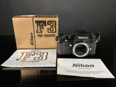 Nikon F3 High-Eyepoint Camera Body Box & Manual