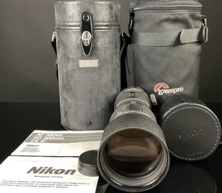 AF Nikkor ED 300mm f/4 IF Lens & Cases