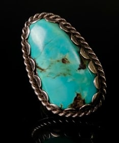 Sterling & Turquoise Ring Size 6 1/2