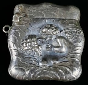 Victorian Sterling Cherub Art Nouveau Case