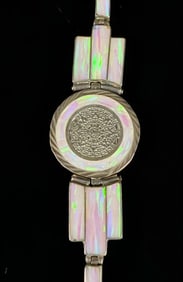 Sterling Opal Aztec Bracelet