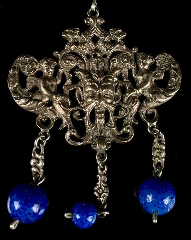Peruzzi 800 Silver Gothic Cherub Satyr Necklace (1 of 4)