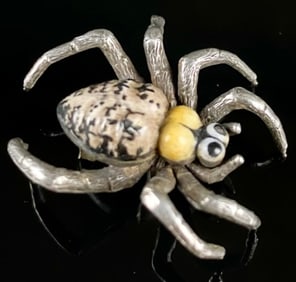 Sterling Silver Spider Brooch