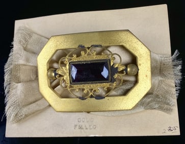 N.O.S Victorian Gold Filled Brooch