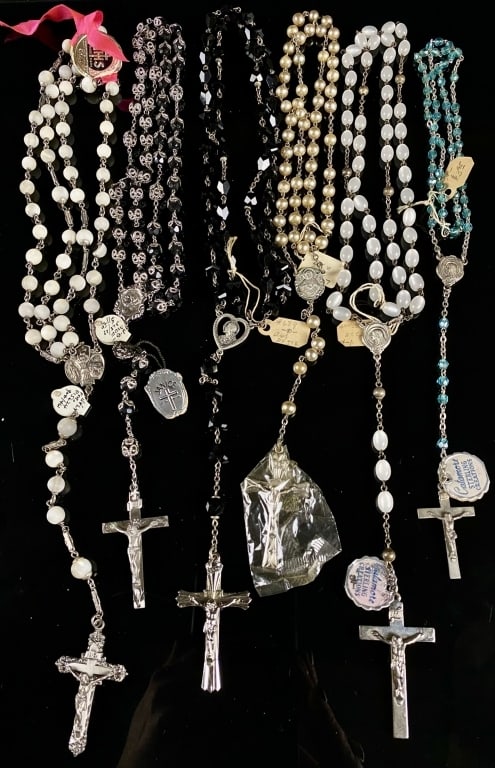 N.O.S Sterling Silver Rosary Lot (1 of 10)