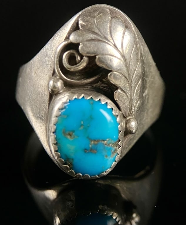 Turquoise & Sterling Size 11 Ring (1 of 4)