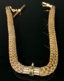 GF Victorian Hair Mourning Jewelry Watch Fob