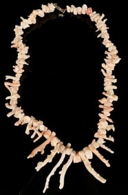 Vintage Angel Hair Coral Necklace