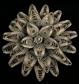 Russian Sterling Silver Antique Brooch