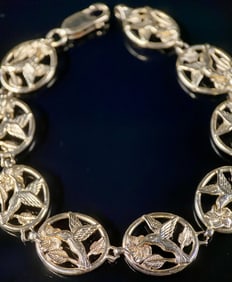 14K Gold Hummingbird Bracelet