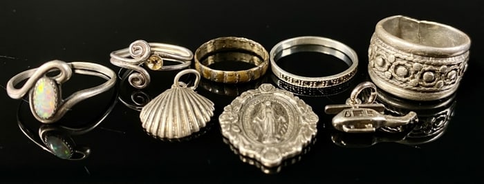 Rings and Pendants Silver Lot