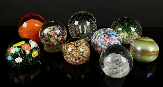 Millefori,Bubble,Art Glass Paperweights