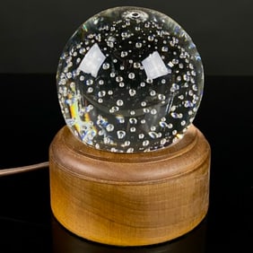 Unsigned Steuben Controlled Bubble Paperweight