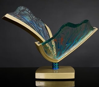 2004 Nancy Gong Mariposa Glass Sculpture