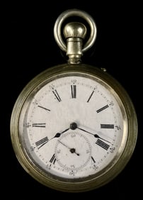 1876 Cross Beguelia Silver Pocket Watch