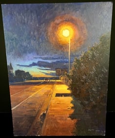 Taylor J. Lynde Lilacs Along Highway 12 Painting