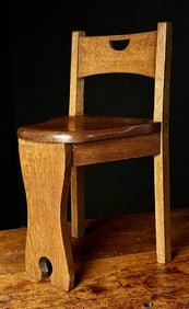 c1910 Stickley Brothers #324 1/2 Cutout Game Chair