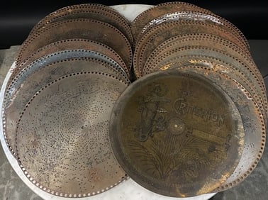 Lot of 44 Regina Critterion Music Box 15" Discs