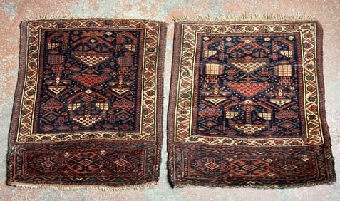 c.1900 Sanjabi Kurd Bag Faces (Oriental Rugs)