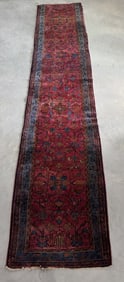 1930's 13ft Mehraban Hamadan Persian Runner Rug