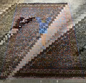 12Ft Oriental Rug 1900's Persian Sultanabad