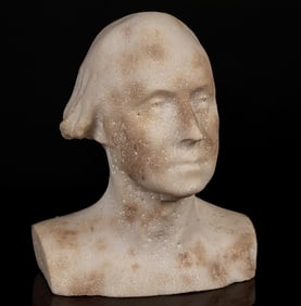 Early Antique Marble Bust of George Washington