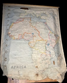 Antique African School Map