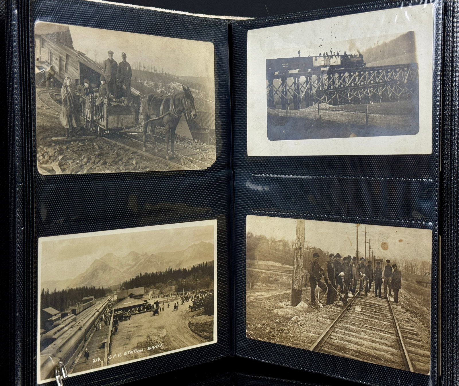 Antique Post Card Album Railroad RPPC Etc (1 of 12)