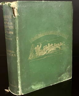 1876 North Polar Expedition U.S.S. Polaris Book: Wonderful Adventure book some staining, binding is broken free some pages are loose. Damage to exterior of spine and covers shown in photos.