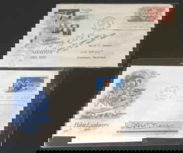 Explorer Signatures on Envelopes Byrd & Greely: SIgned Documents by Polar Exploreres Adimiral Richard Byrd & Adolphus W. Greely