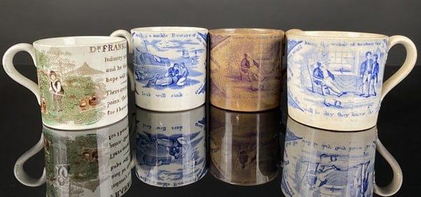 Antique Dr. Franklins Maximes Mugs