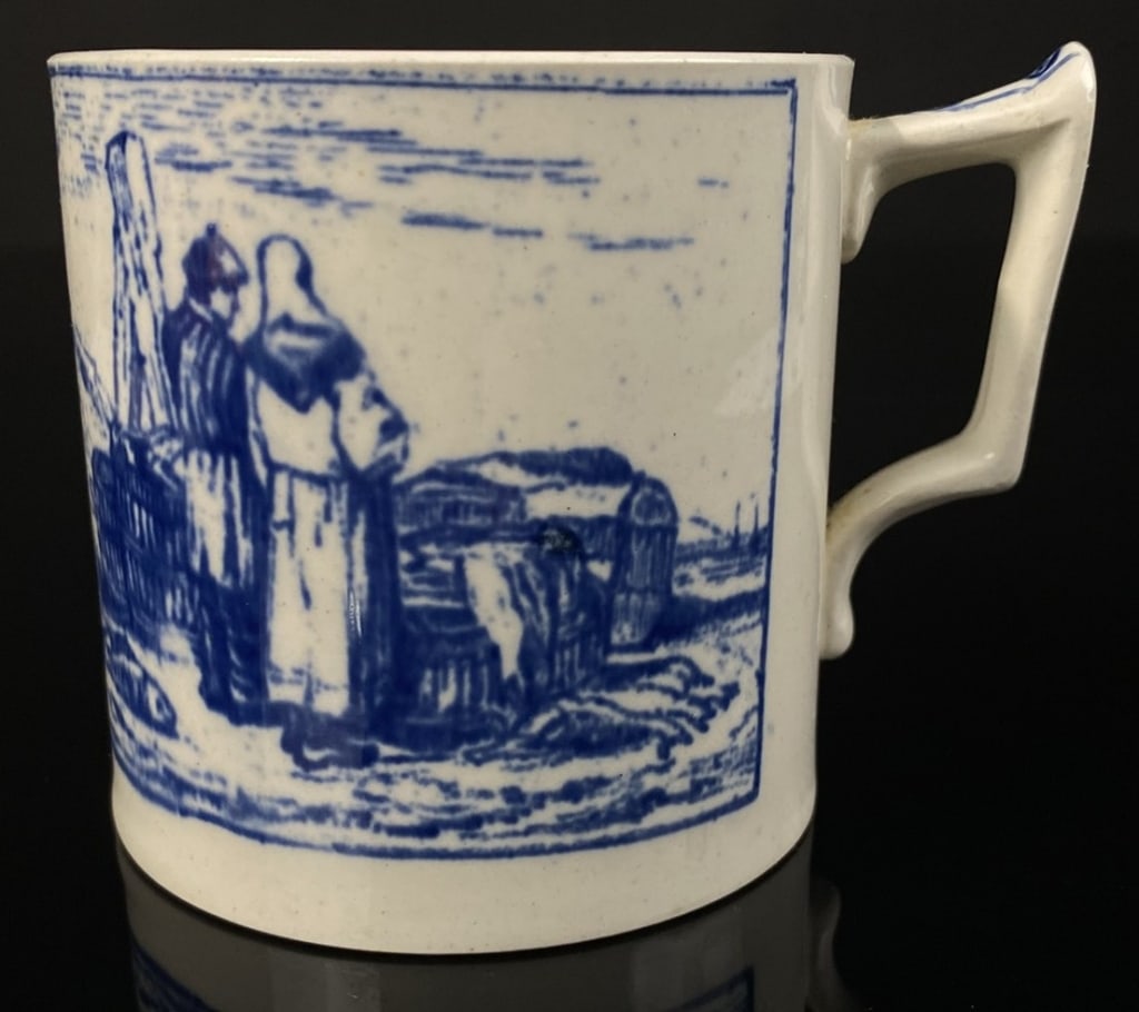 1890's Brighton Emery Burslem England Sea Side Mug: 1890's Brighton Emery Burslem England Sea Side Mug